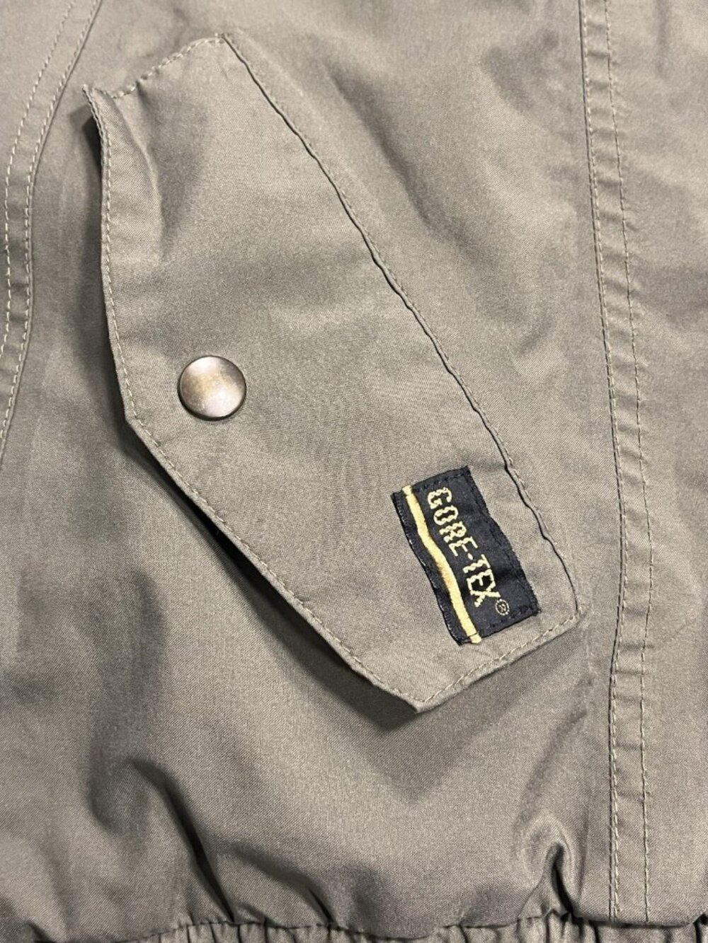 Men’s Size Large Tourney Gore Tex Jacket Windbreaker Color Block Blue Tan - Picture 5 of 14